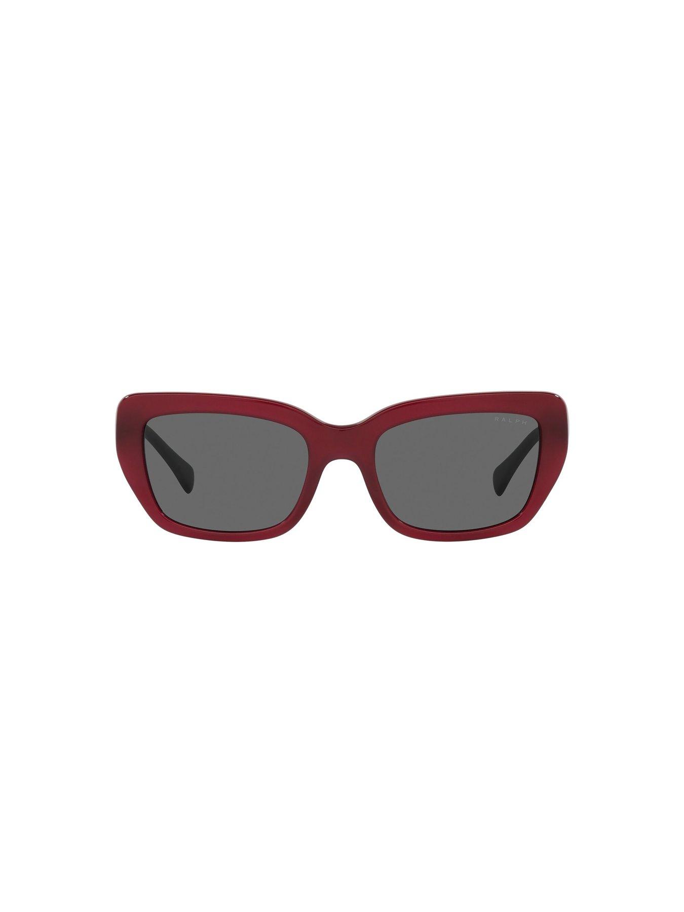 Image 3 of 4 of Ralph Rectangle Sunglasses - Shiny Opal Red