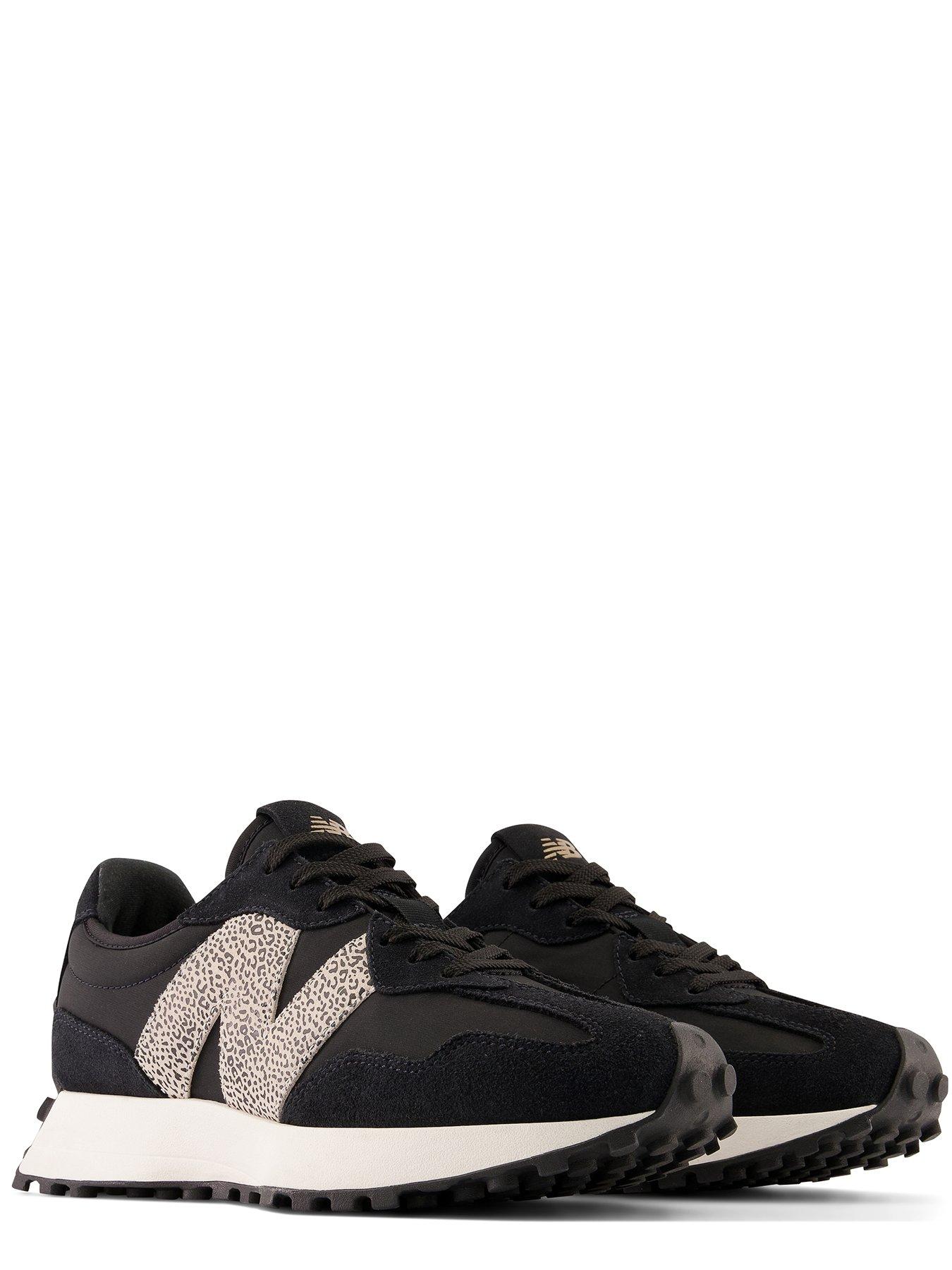 Black animal print trainers online