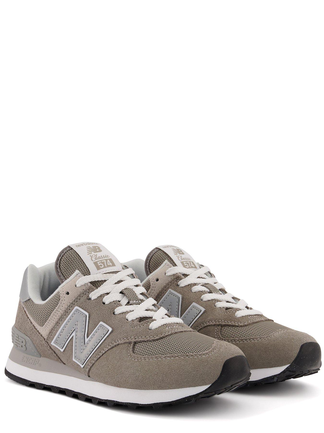 New balance 574 grey cheap silver white