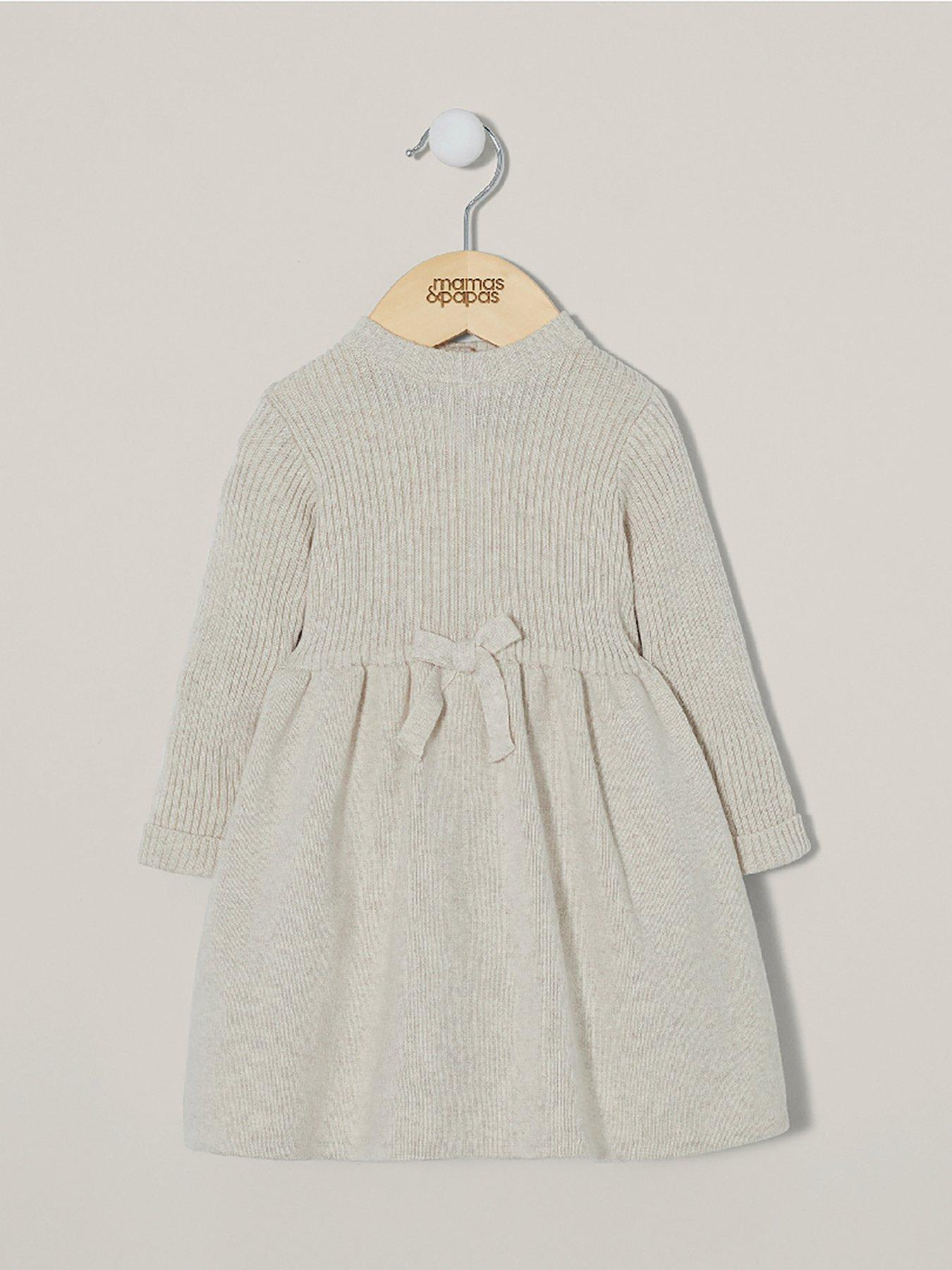 mamas-papas-baby-girls-knitted-dress-creamoutfit