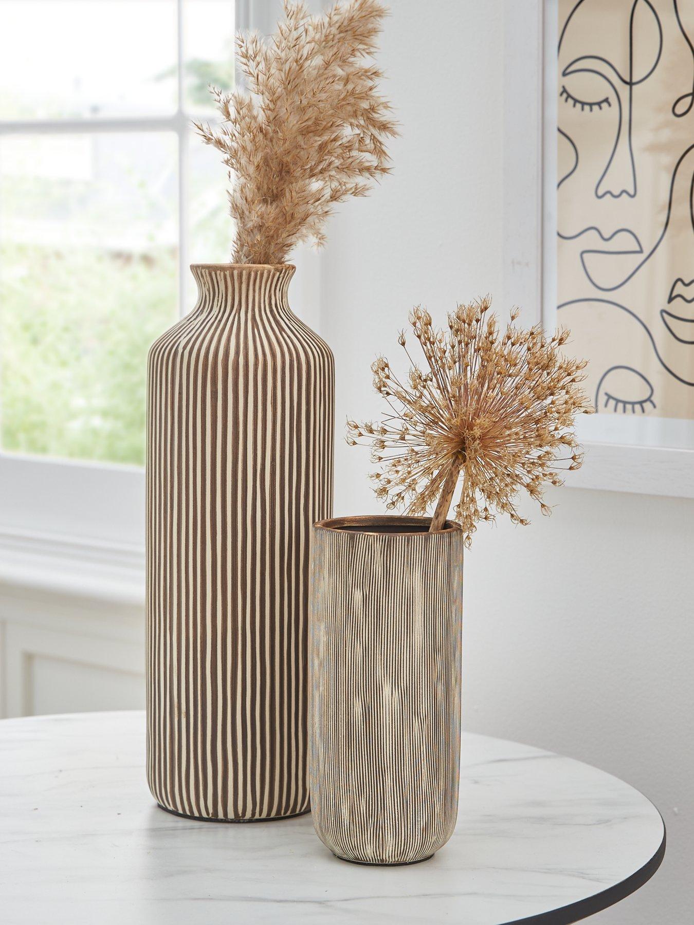 Very Home X Laura Byrnes Set of 2 Striped Vases