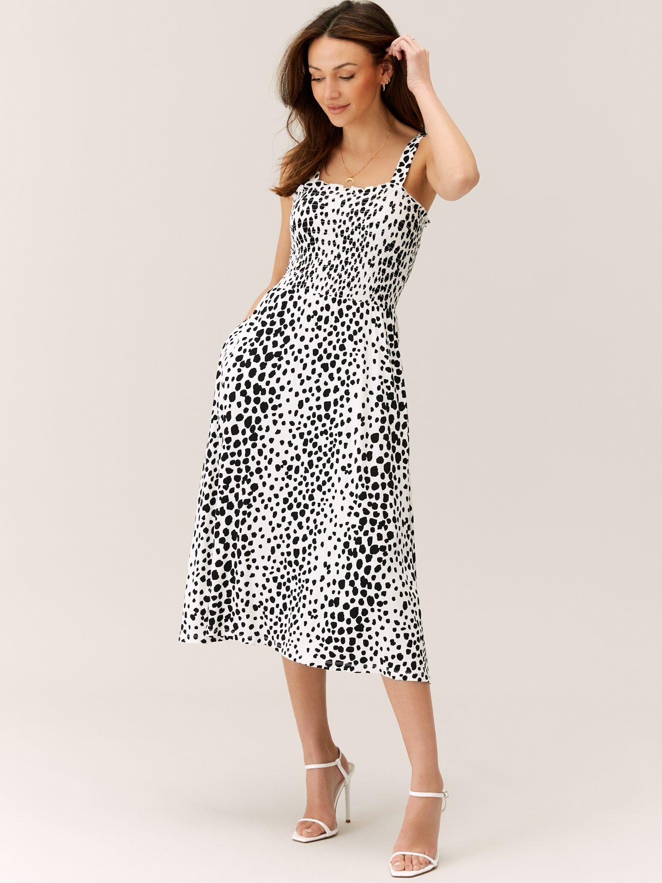 michelle-keegan-shirred-bodice-jersey-midi-dress-monofront