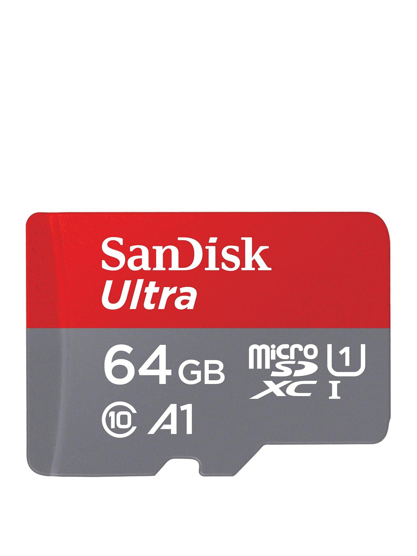 Image 1 of 4 of SanDisk Ultra 64GB microSDXC UHS-I card with Adapter - 2-pack