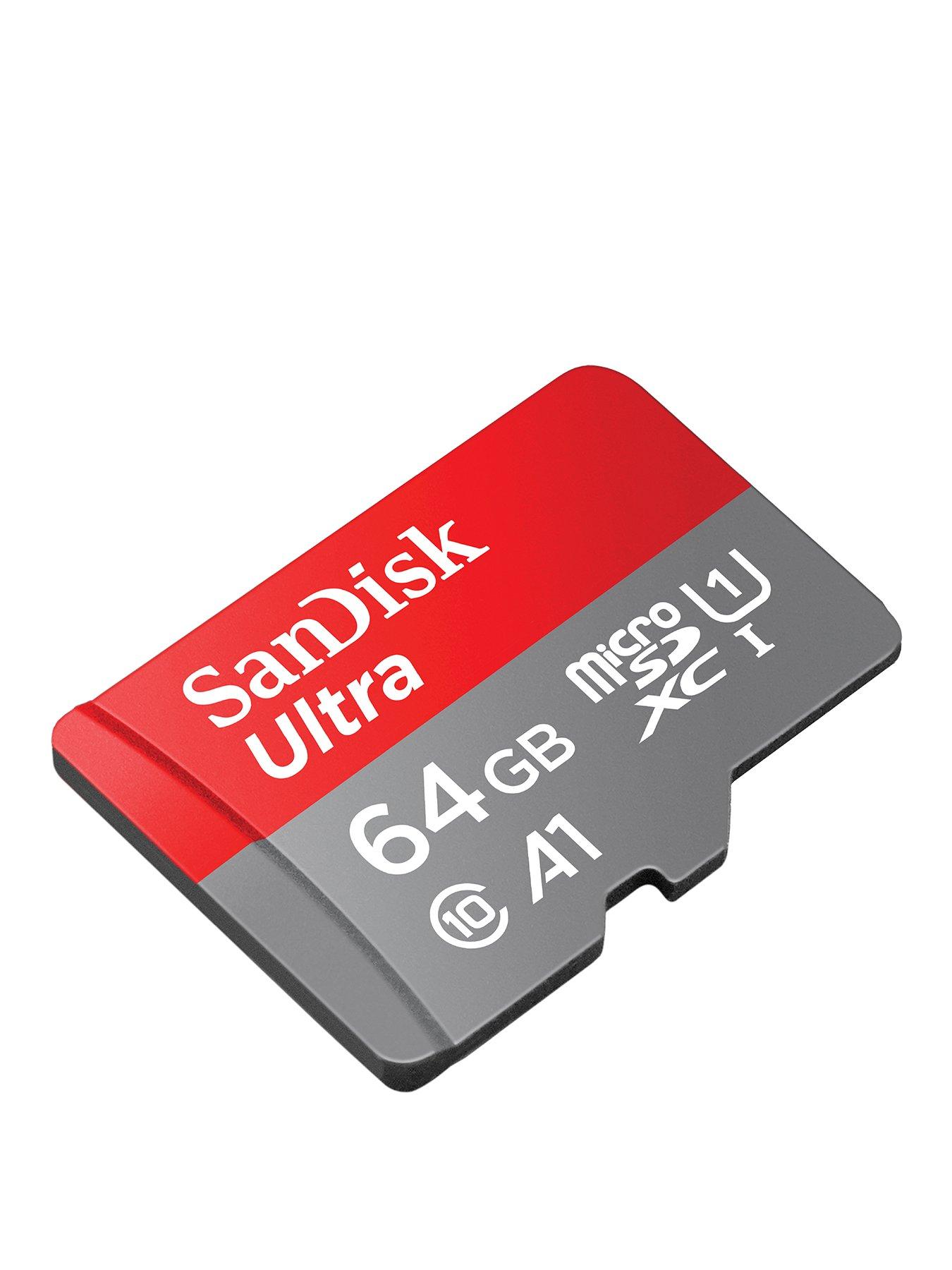 Image 2 of 4 of SanDisk Ultra 64GB microSDXC UHS-I card with Adapter - 2-pack