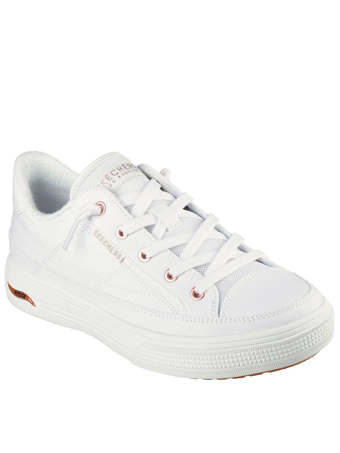 skechers-arch-fit-arcade-canvas-trainer-white