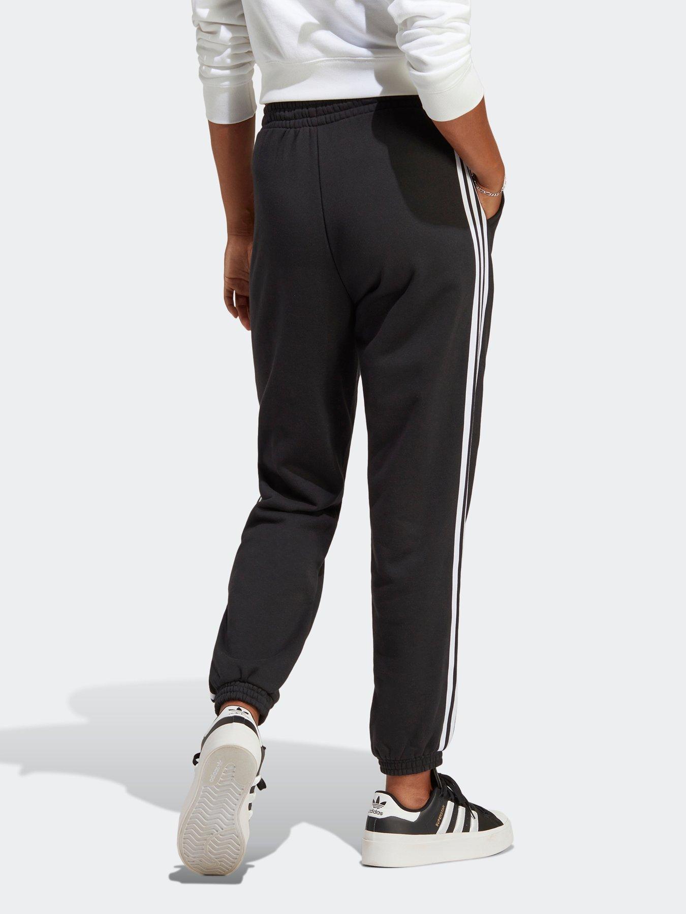 Adidas originals adicolor three stripe track pants in clearance black