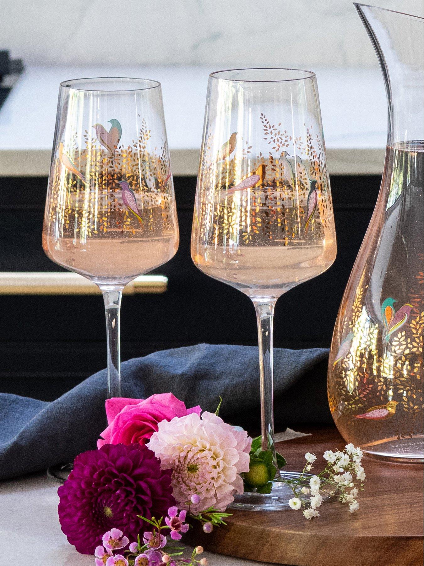 Sara Miller Chelsea Wine Glasses - Set Of 2 in Gold
