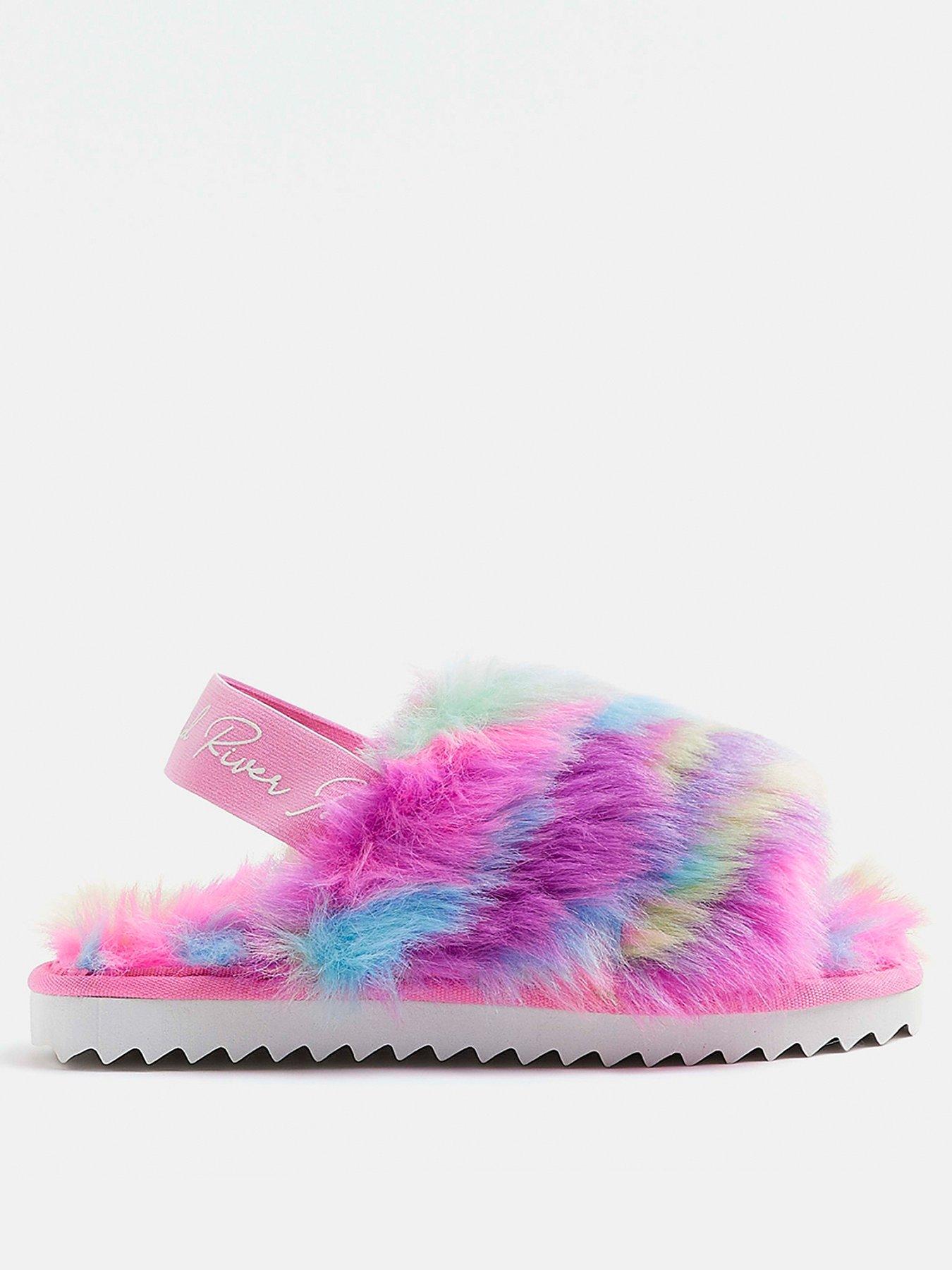 River island pink store slippers