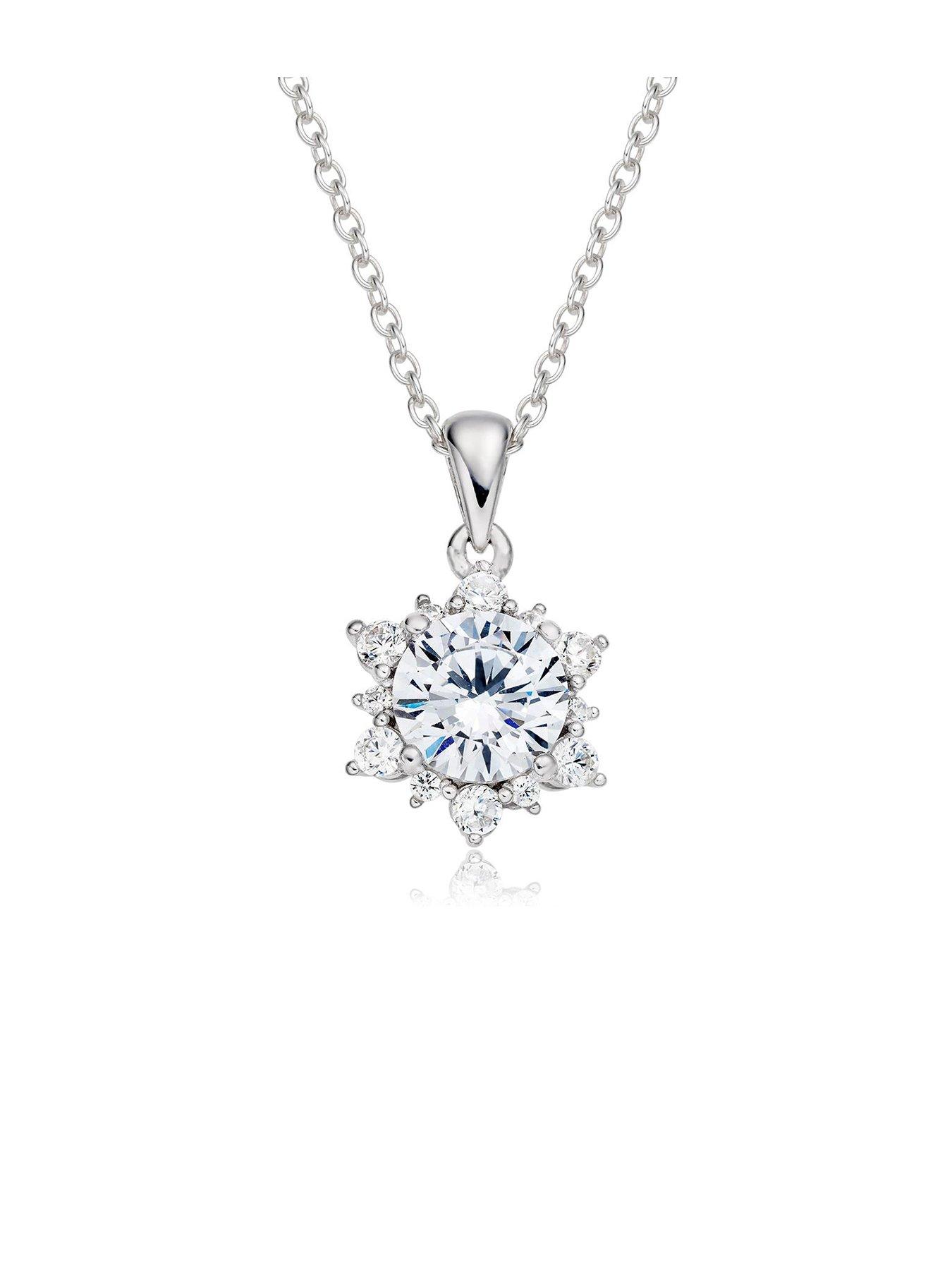 Image 1 of 3 of Beaverbrooks Silver Cubic Zirconia Pendant