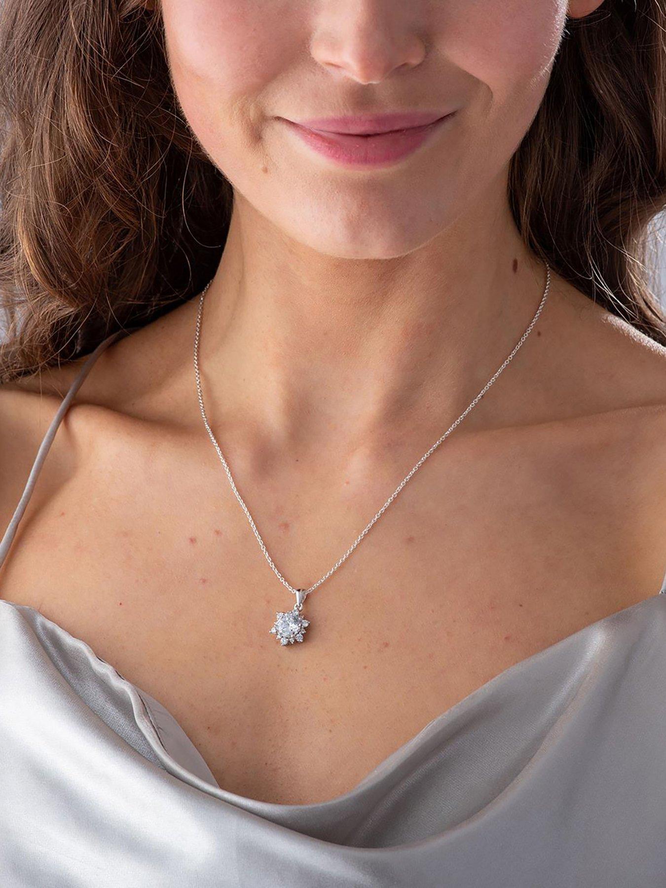 Image 2 of 3 of Beaverbrooks Silver Cubic Zirconia Pendant