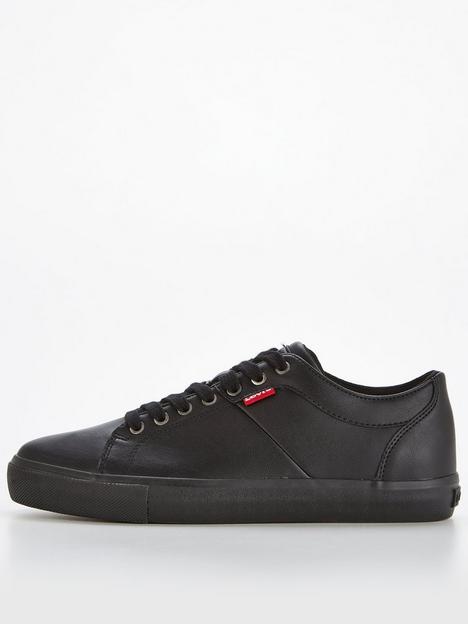 levis-woodward-faux-leather-trainers-black