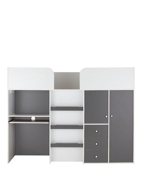 miami-fresh-midsleeper-bed-with-desk-drawers-cupboards-amp-mattress-options-buy-and-save-grey