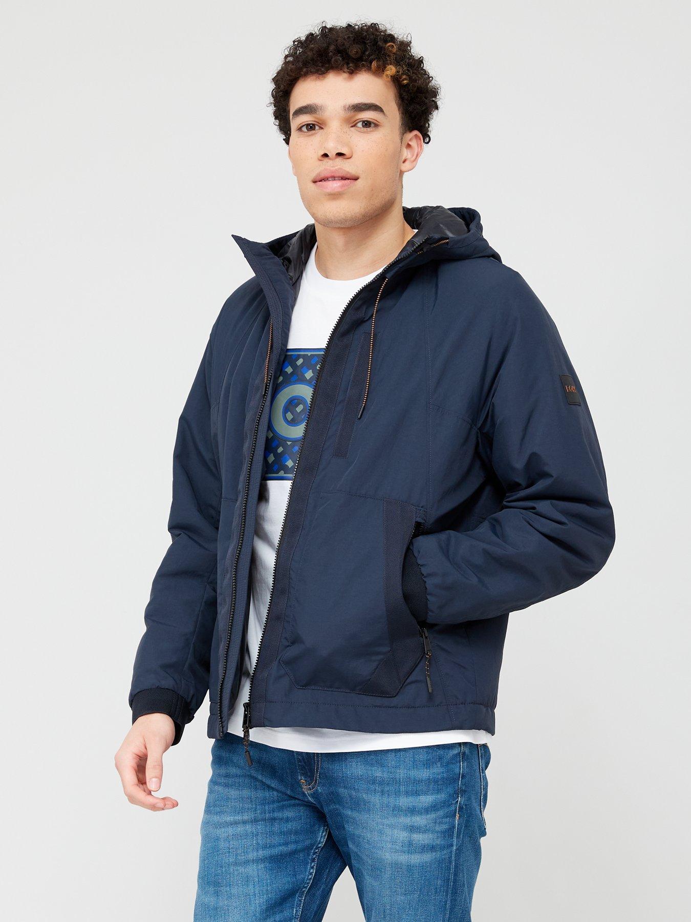 Mens navy outlet jacket with hood