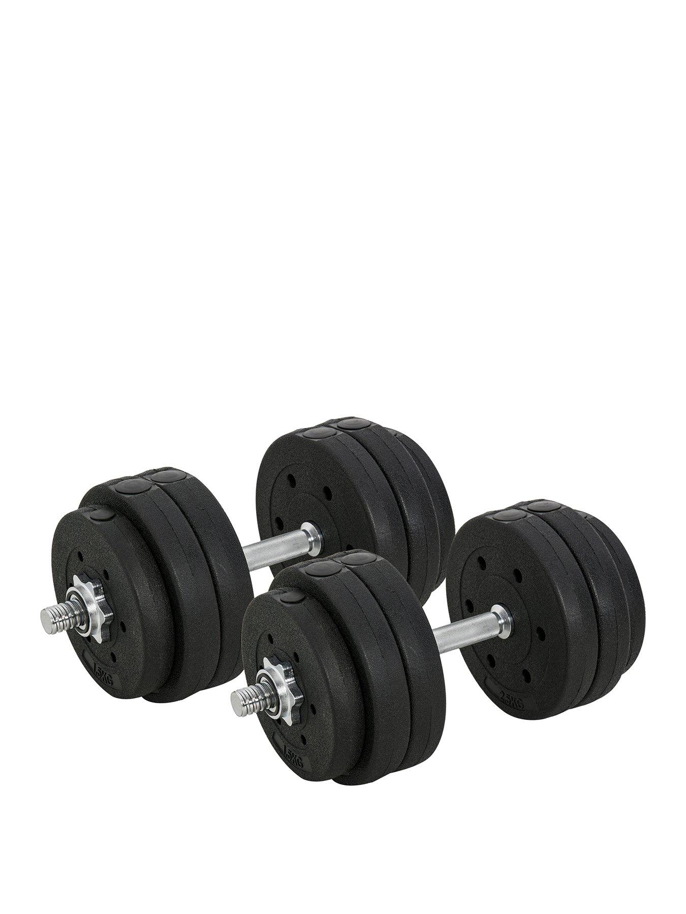Homcom 30kg Adjustable Dumbbells Set Hand Weight Barbell Weight Lifting Equipment