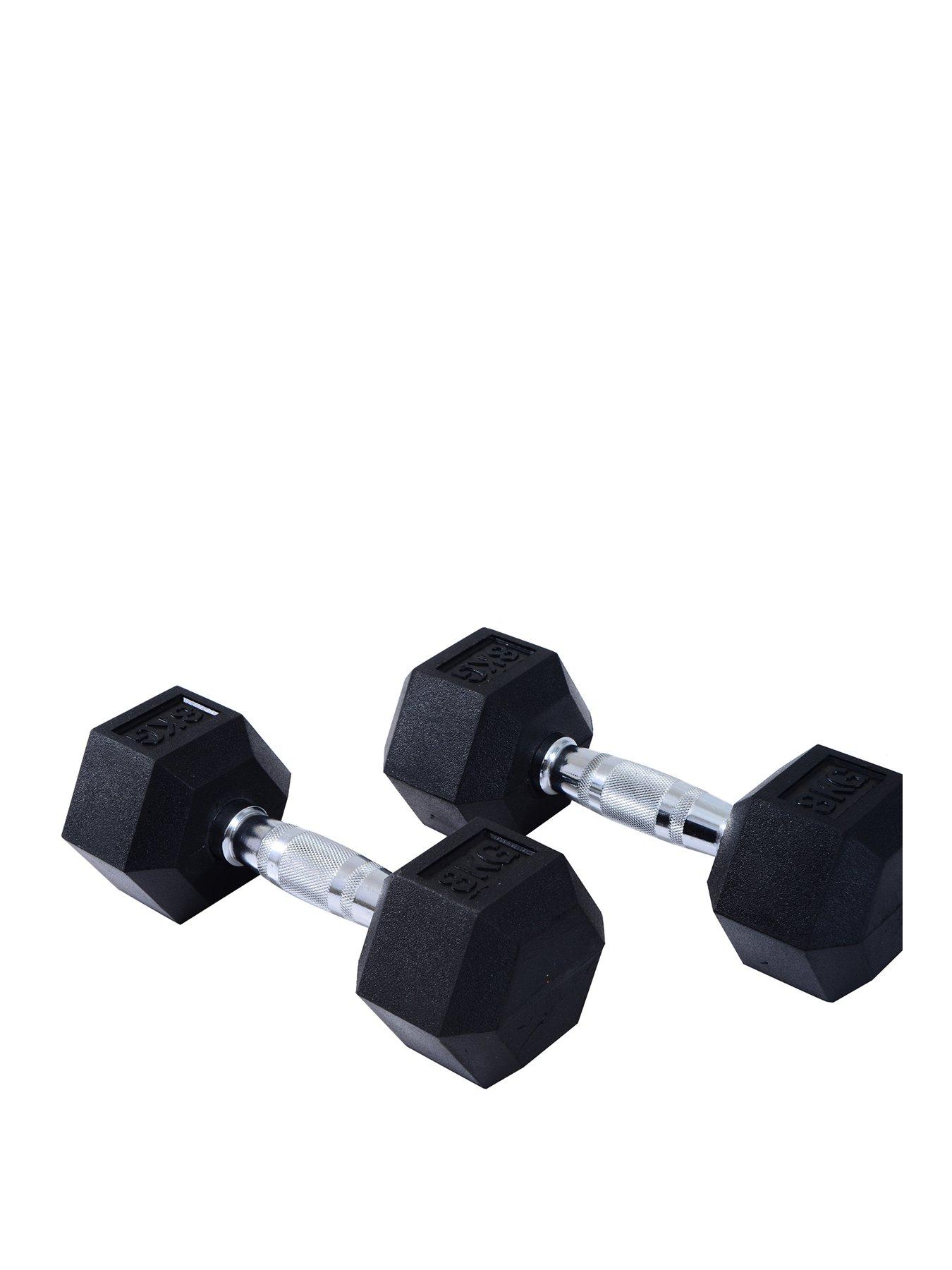 homcom-2nbspx-5kg-hex-rubber-dumbbells-set