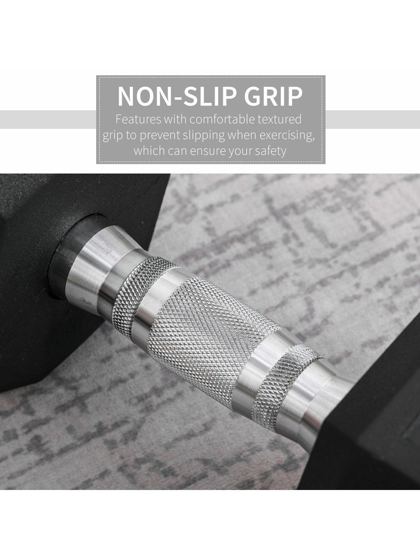 Image 5 of 7 of Homcom 12.5KG Single Rubber Hex Dumbbell