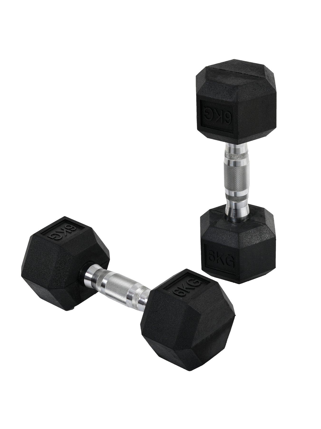 Image 3 of 7 of Homcom 2 x&nbsp;6kg Hex&nbsp;Rubber Dumbbells Set