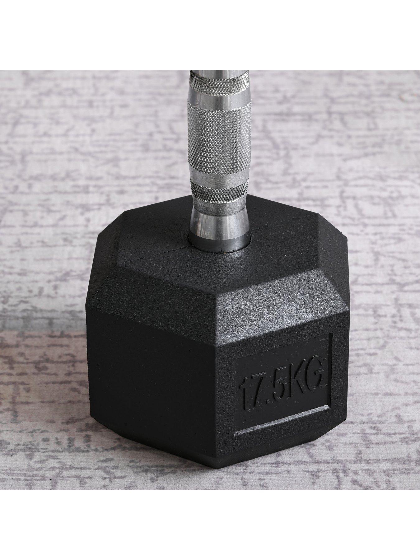 Image 5 of 7 of Homcom 17.5KG Single Rubber Hex Dumbbell