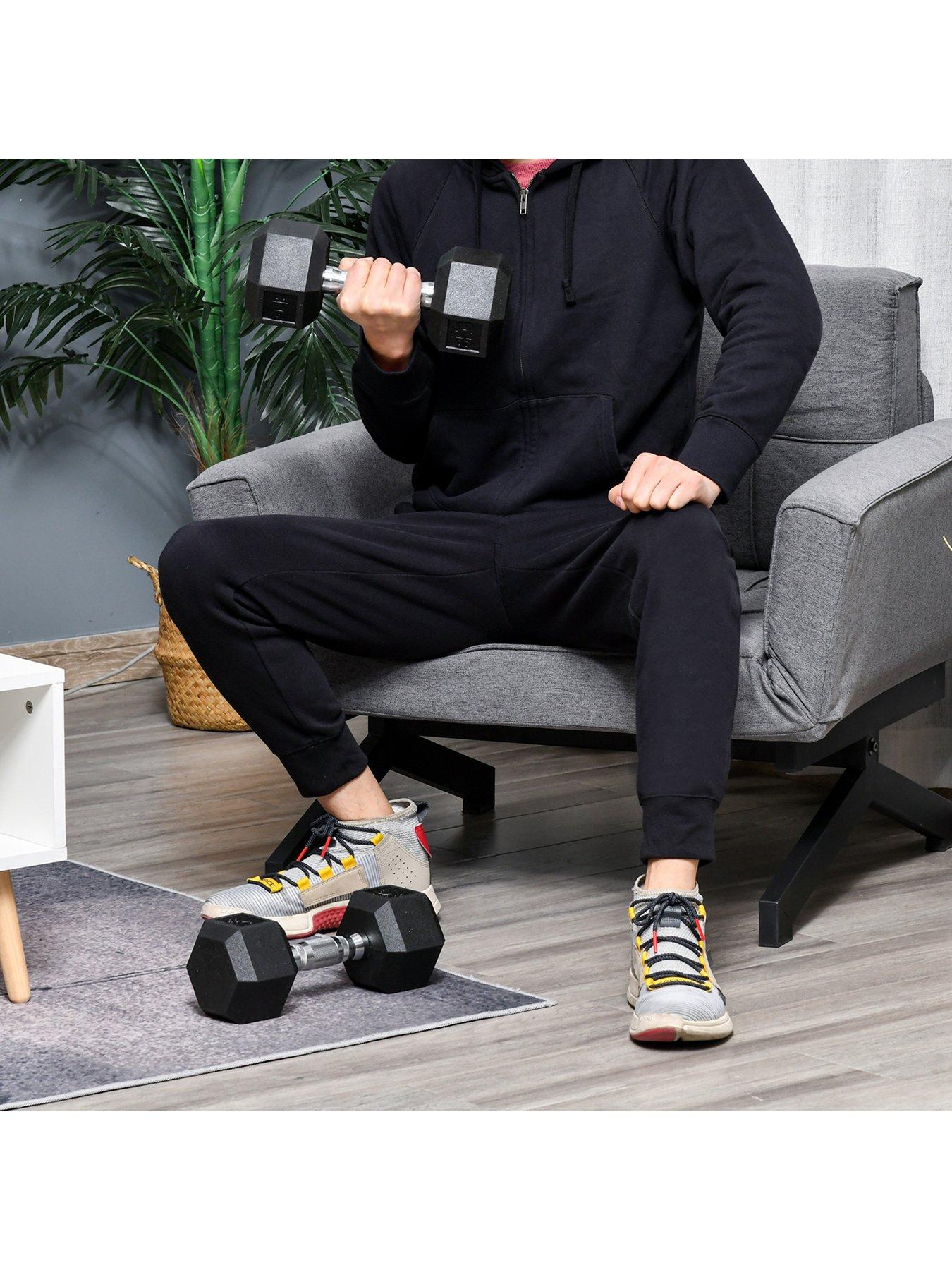 Image 3 of 7 of Homcom 2 x&nbsp;8kg Hex Rubber&nbsp;Dumbbell&nbsp;Weights Set