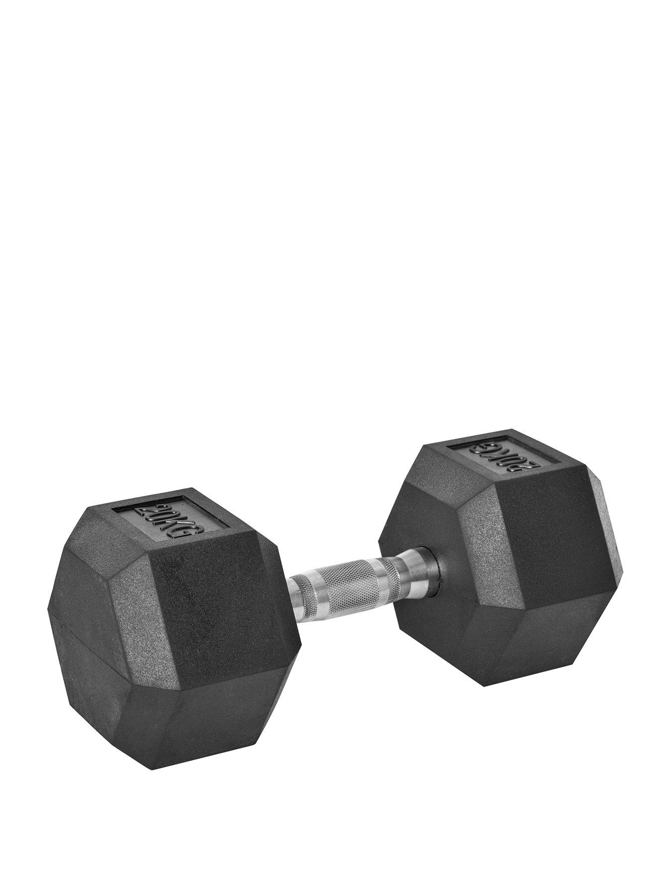 homcom-20kg-single-rubber-hex-dumbbellnbspfront