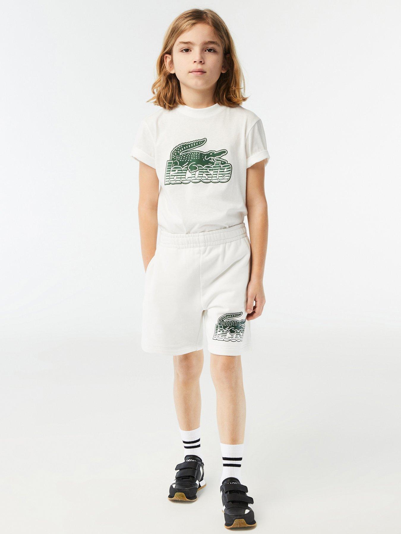 Forblive det er alt trug Lacoste Boys Croc Large Logo T-shirt - Flour - White | Very Ireland