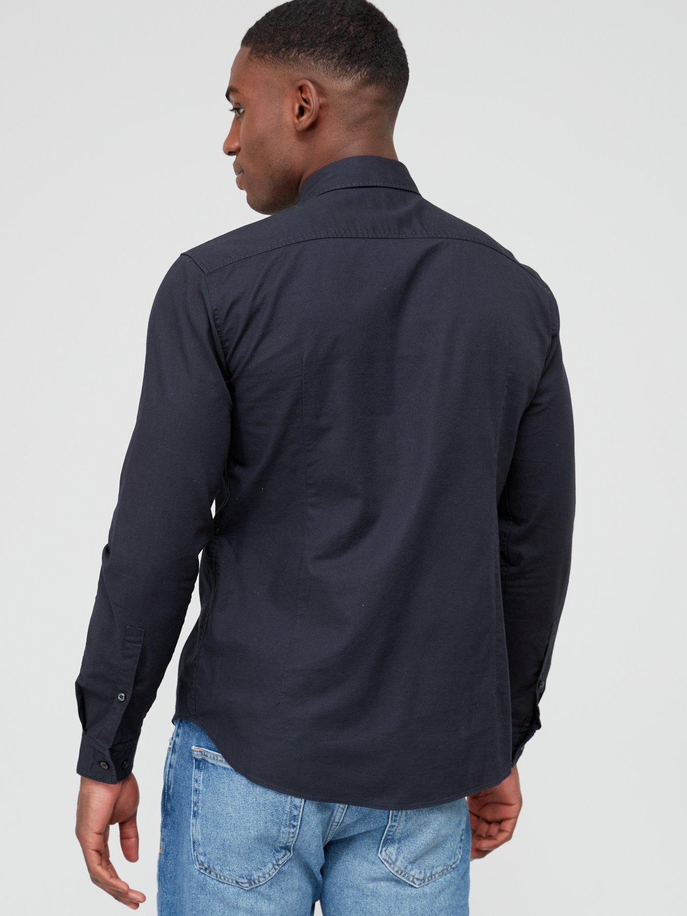 hugo-evito-slim-fit-long-sleeve-shirt-blackstillFront