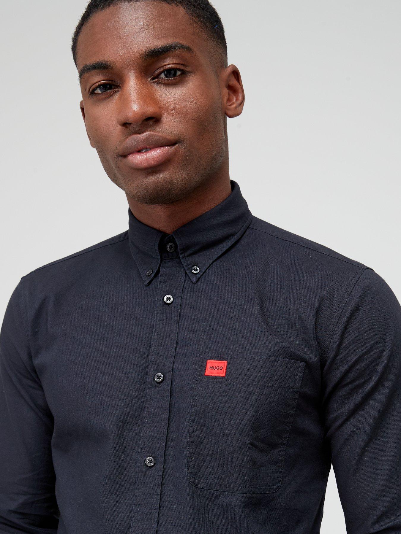 hugo-evito-slim-fit-long-sleeve-shirt-blackoutfit