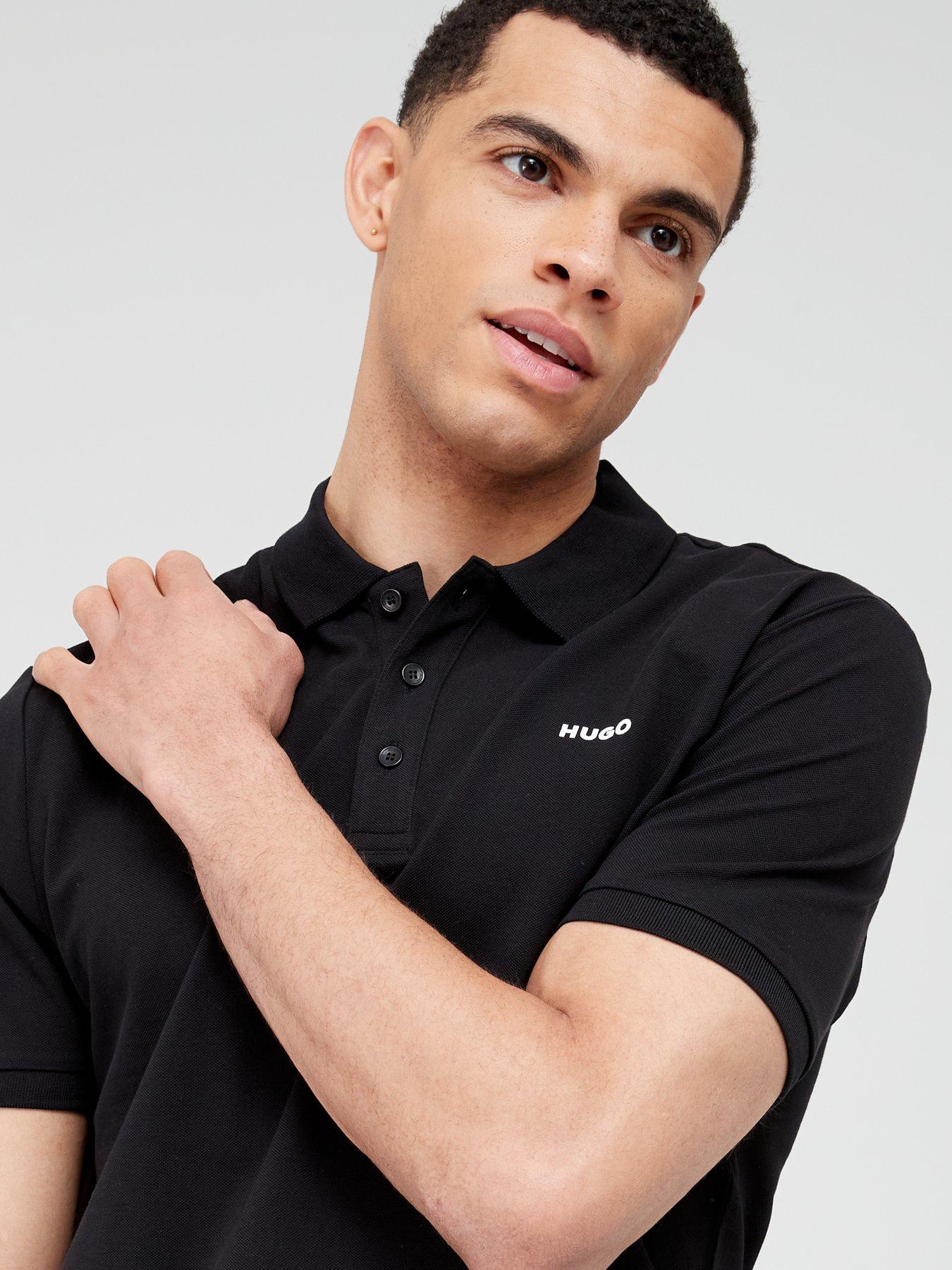 Image 4 of 4 of HUGO Donos222 Regular Fit Short Sleeve Polo Shirt - Black