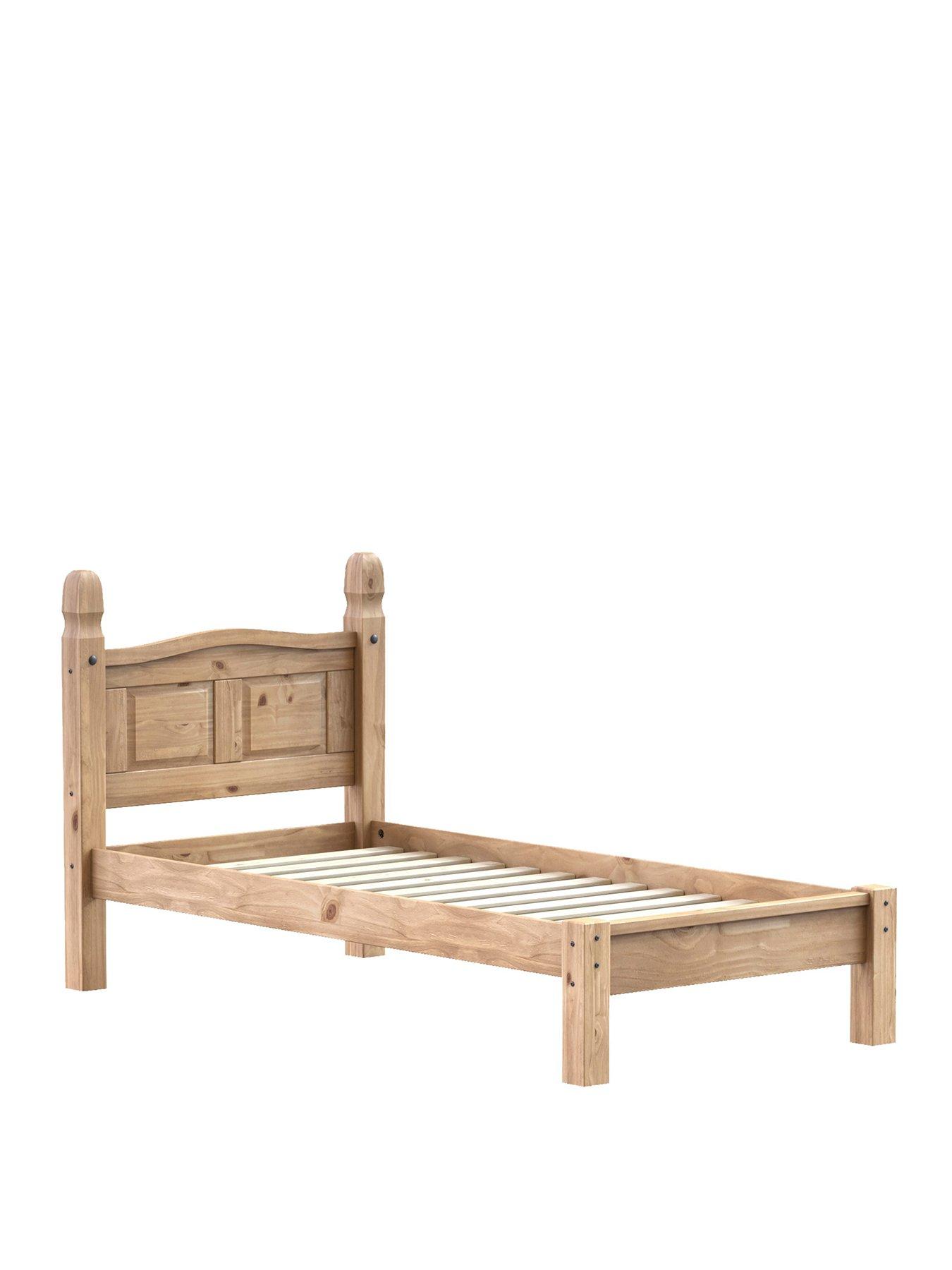 vida-designs-corona-solid-pine-bed-frame-low-foot-endstillFront