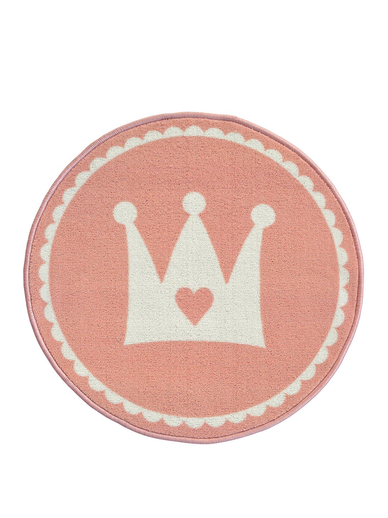 everyday-small-crown-circle-rug-67cm-pinkstillFront