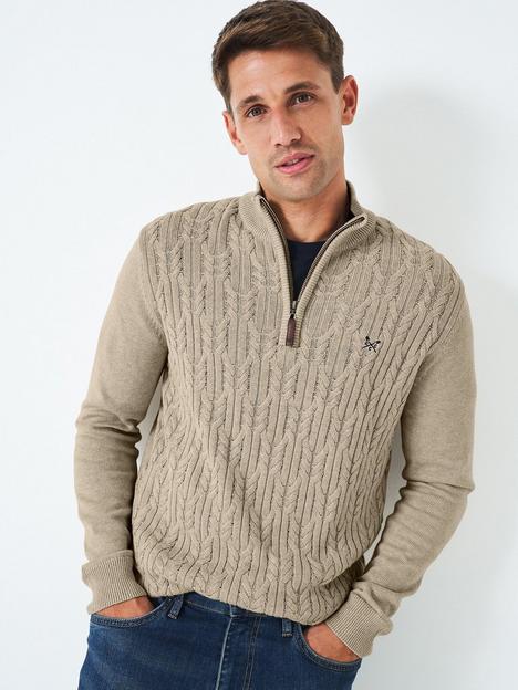 crew-clothing-twisted-cable-half-zip-jumper-natural