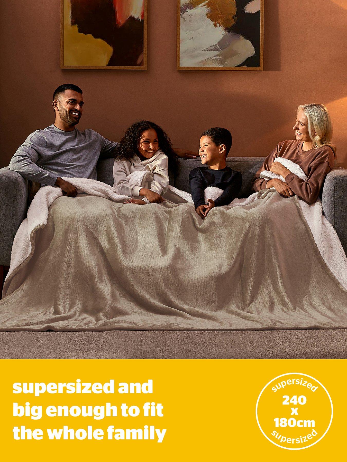Silentnight Snugsie Supersized Blanket - Stone | Very Ireland