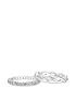 simply-silver-simply-silver-sterling-silver-925-cubic-zirconia-infinity-double-ring-setfront