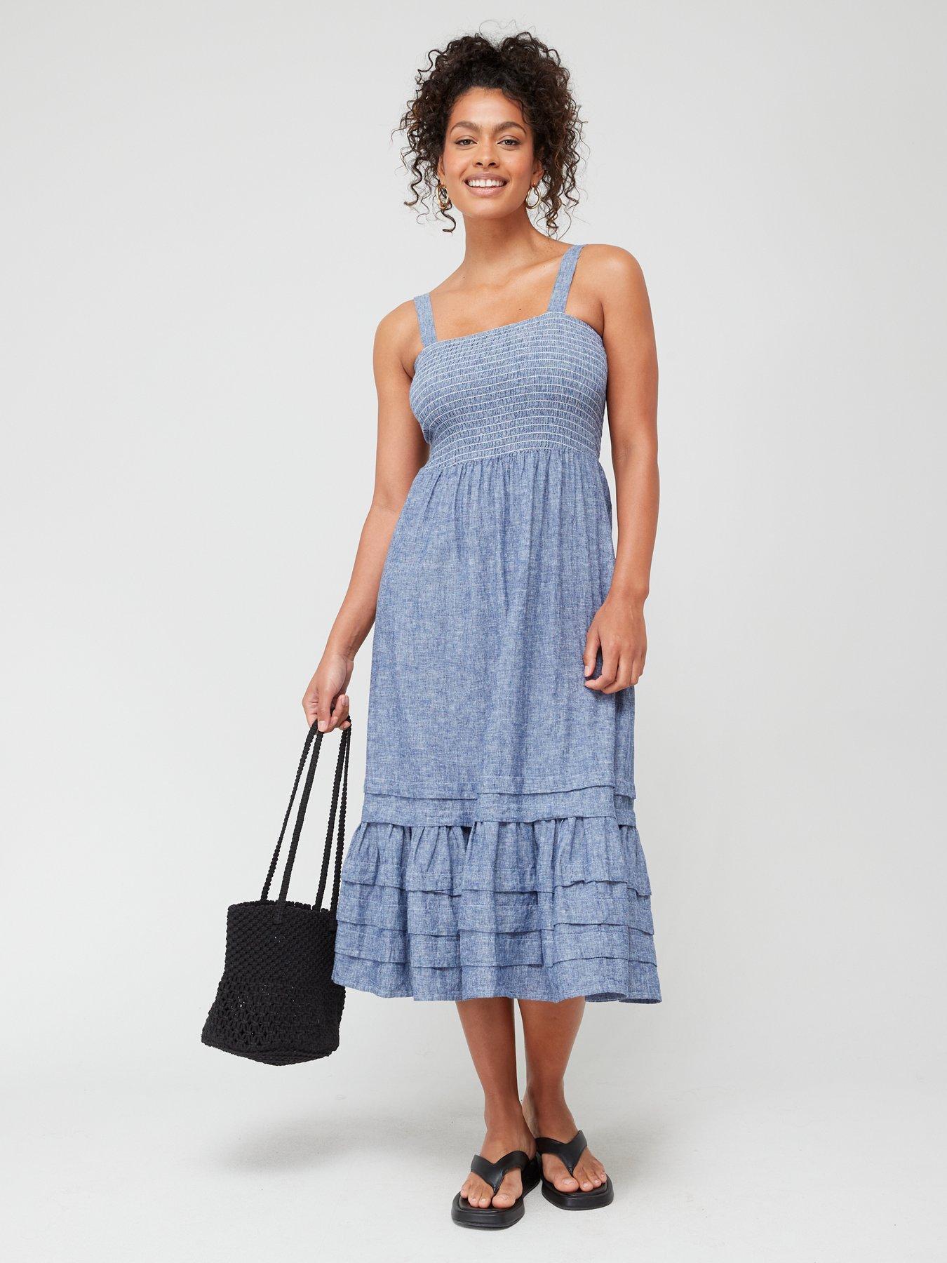 Midi tiered outlet dress