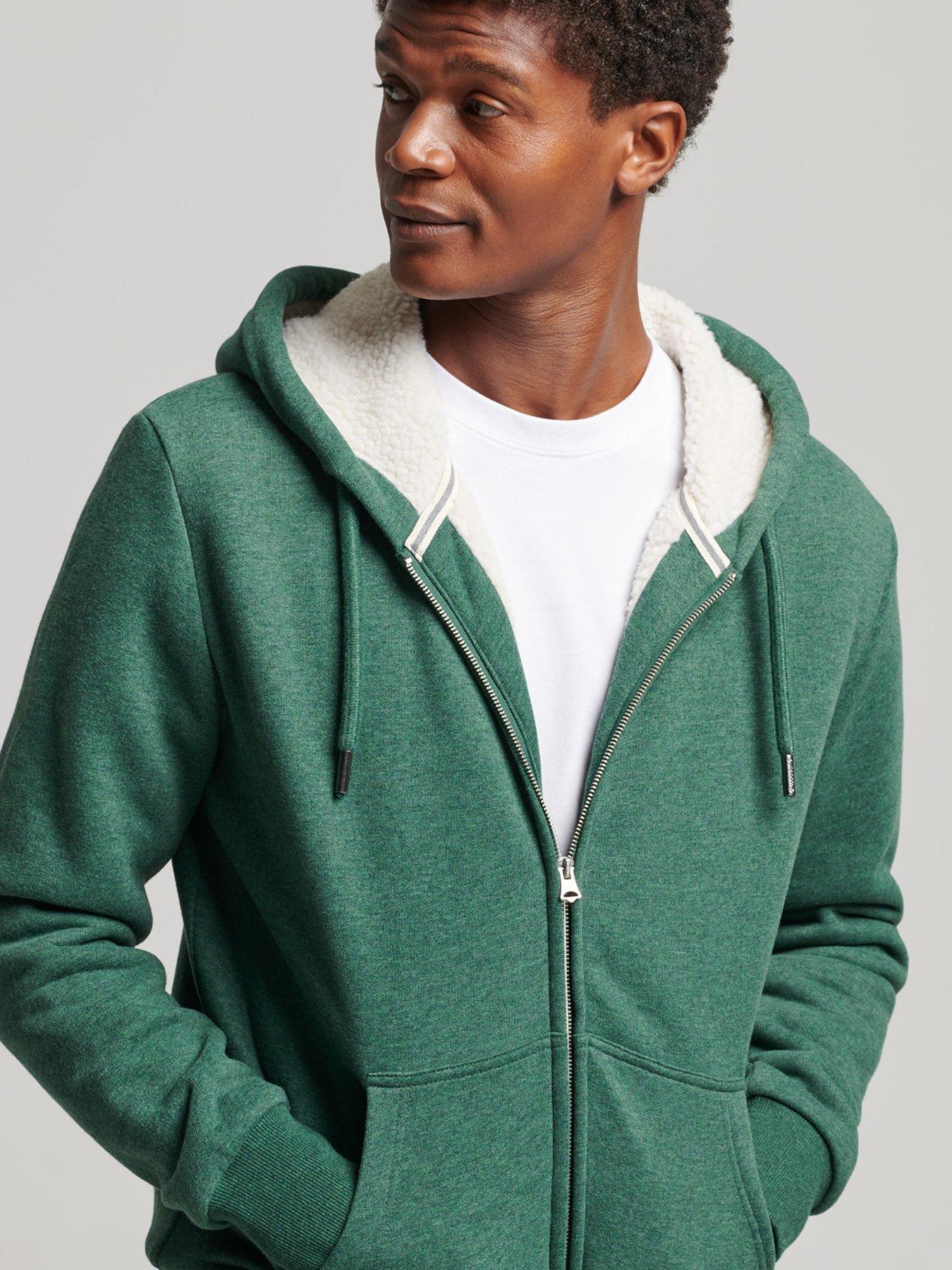 Superdry double zip hot sale through hoodie