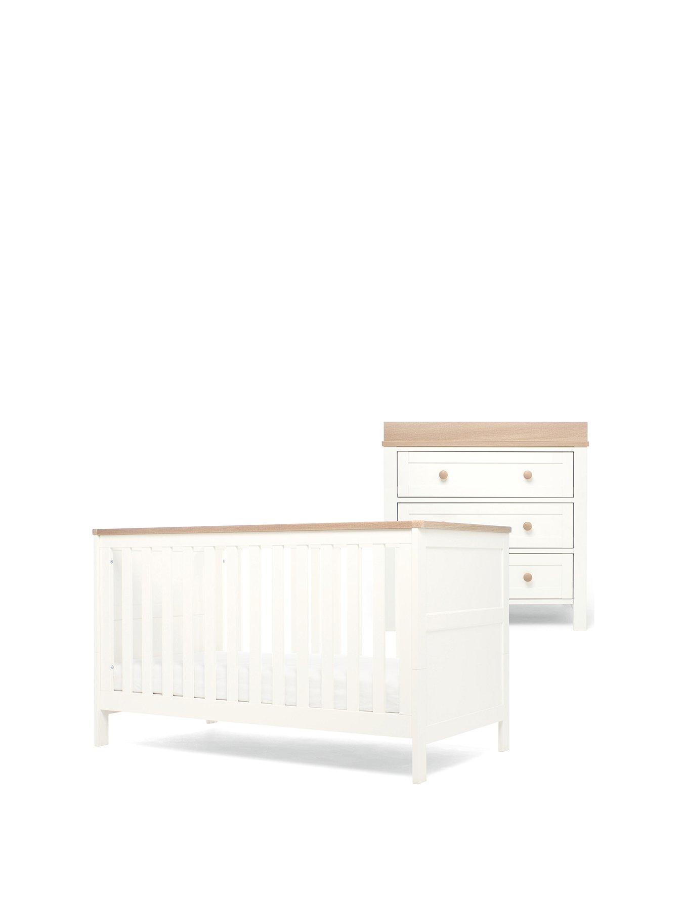 Mamas & Papas Wedmore 2 Piece Cotbed Set - White/Natural