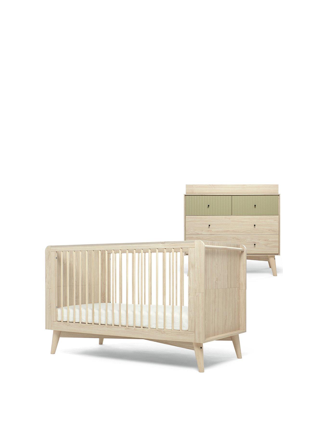 mamas-papas-coxley-2-piece-cotbed-set-naturalolive-green