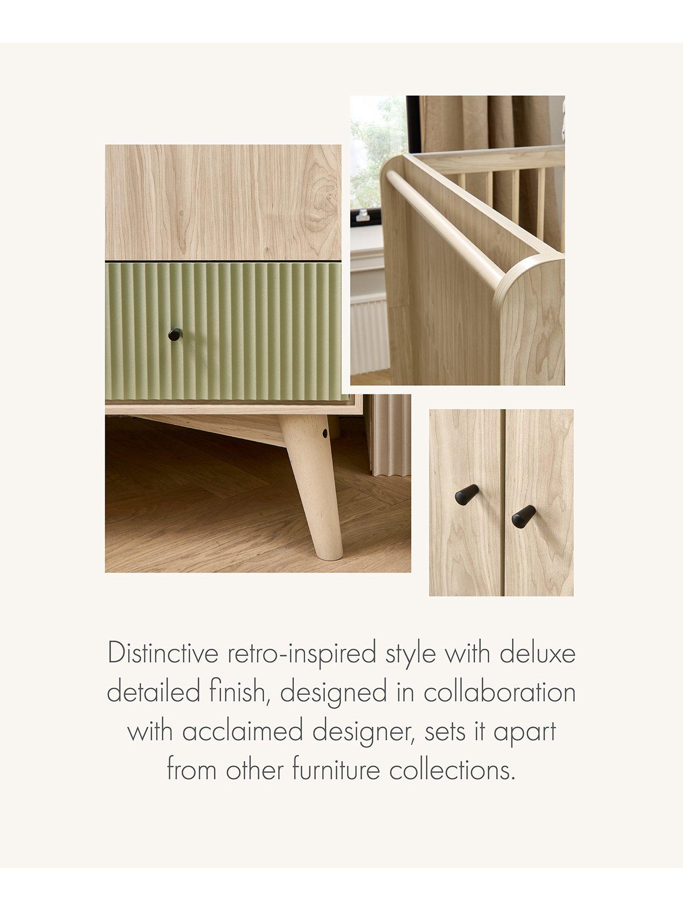 Image 5 of 7 of Mamas & Papas Coxley 3 Piece Cotbed Range - Natural/Olive Green