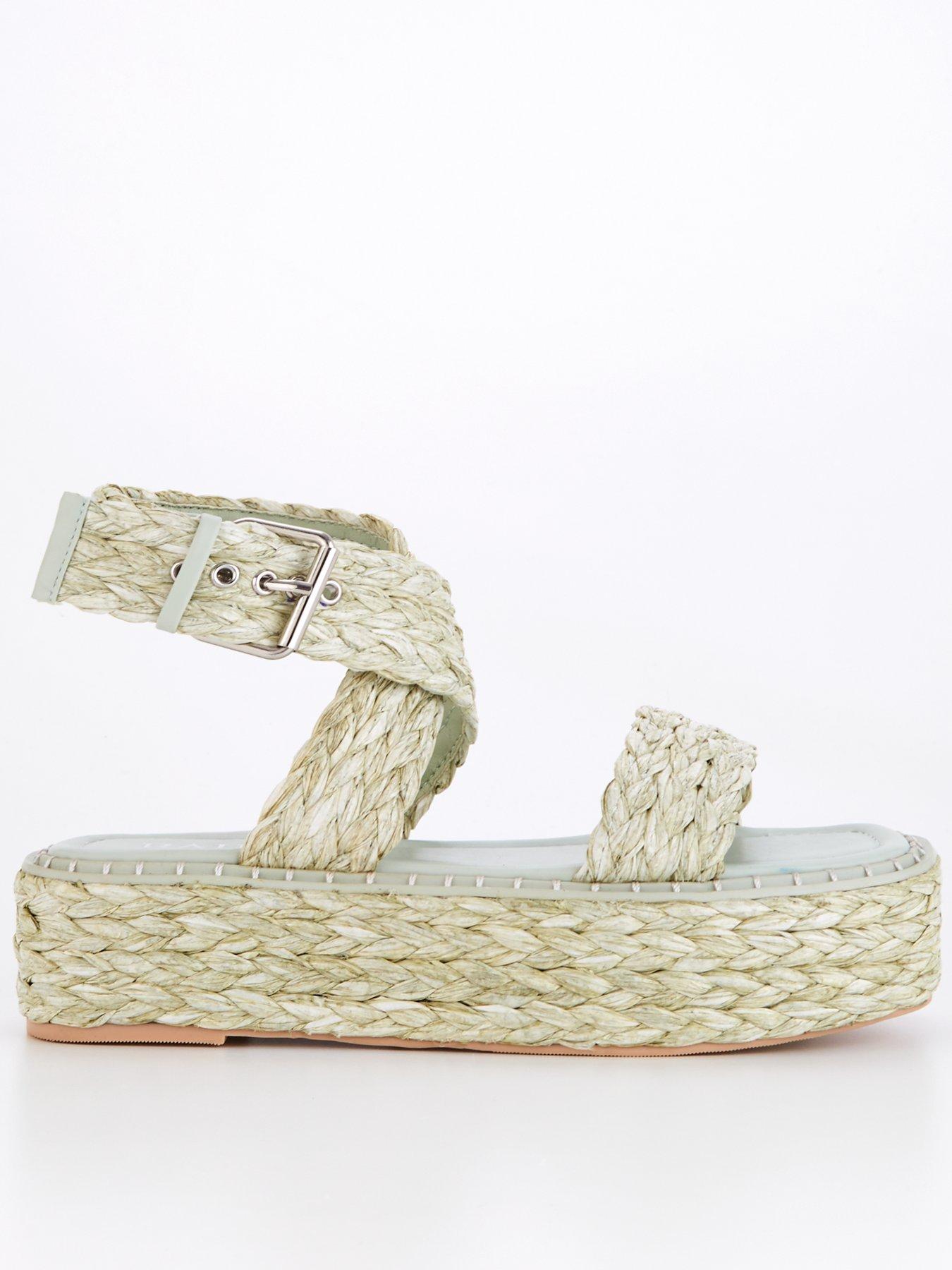 raid-raid-crystal-flatform-sandals-greenfront