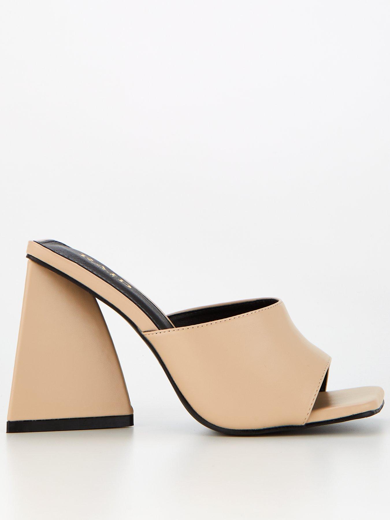 Nude store mule heels