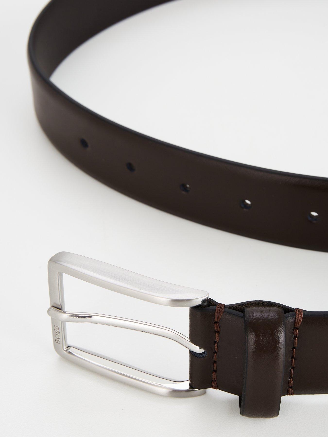 Image 2 of 3 of BOSS Erman Formal Leather Belt - Dark Brown