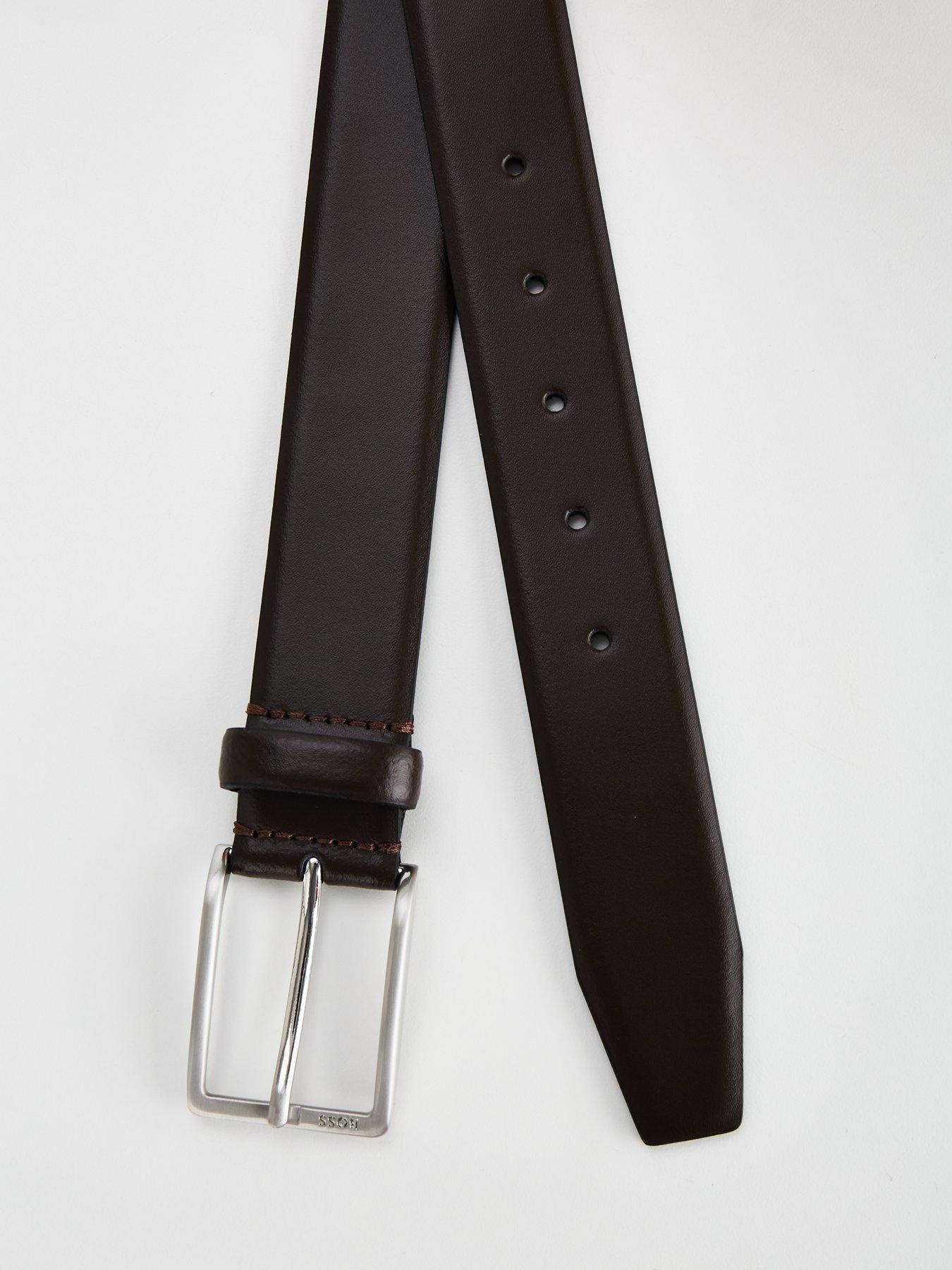 Image 3 of 3 of BOSS Erman Formal Leather Belt - Dark Brown
