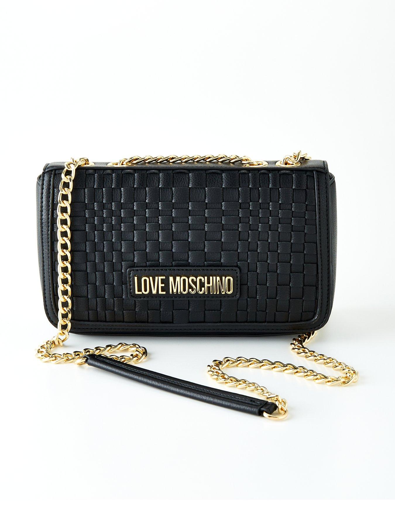 LOVE MOSCHINO Black Shoulder Bag With Chain Strap Black Very