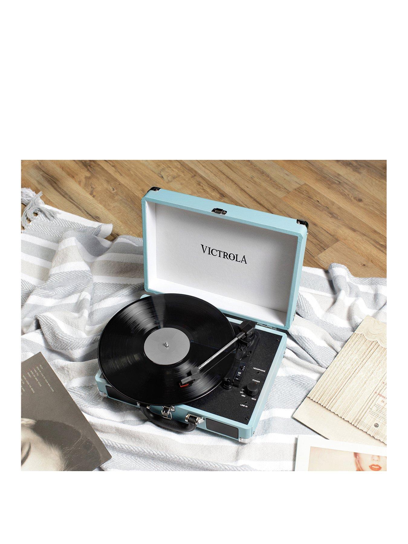 Image 3 of 3 of Victrola Victrola Journey Portable Record Player (Turquoise) - Bluetooth 5.0 Suitcase Turntable with Built-In Stereo Speakers