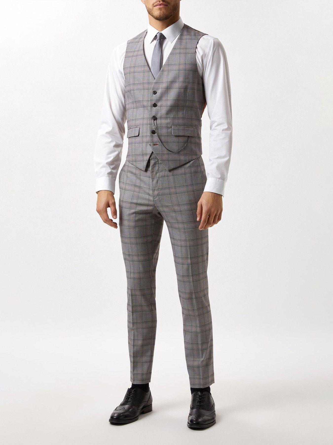 Burton grey waistcoat best sale