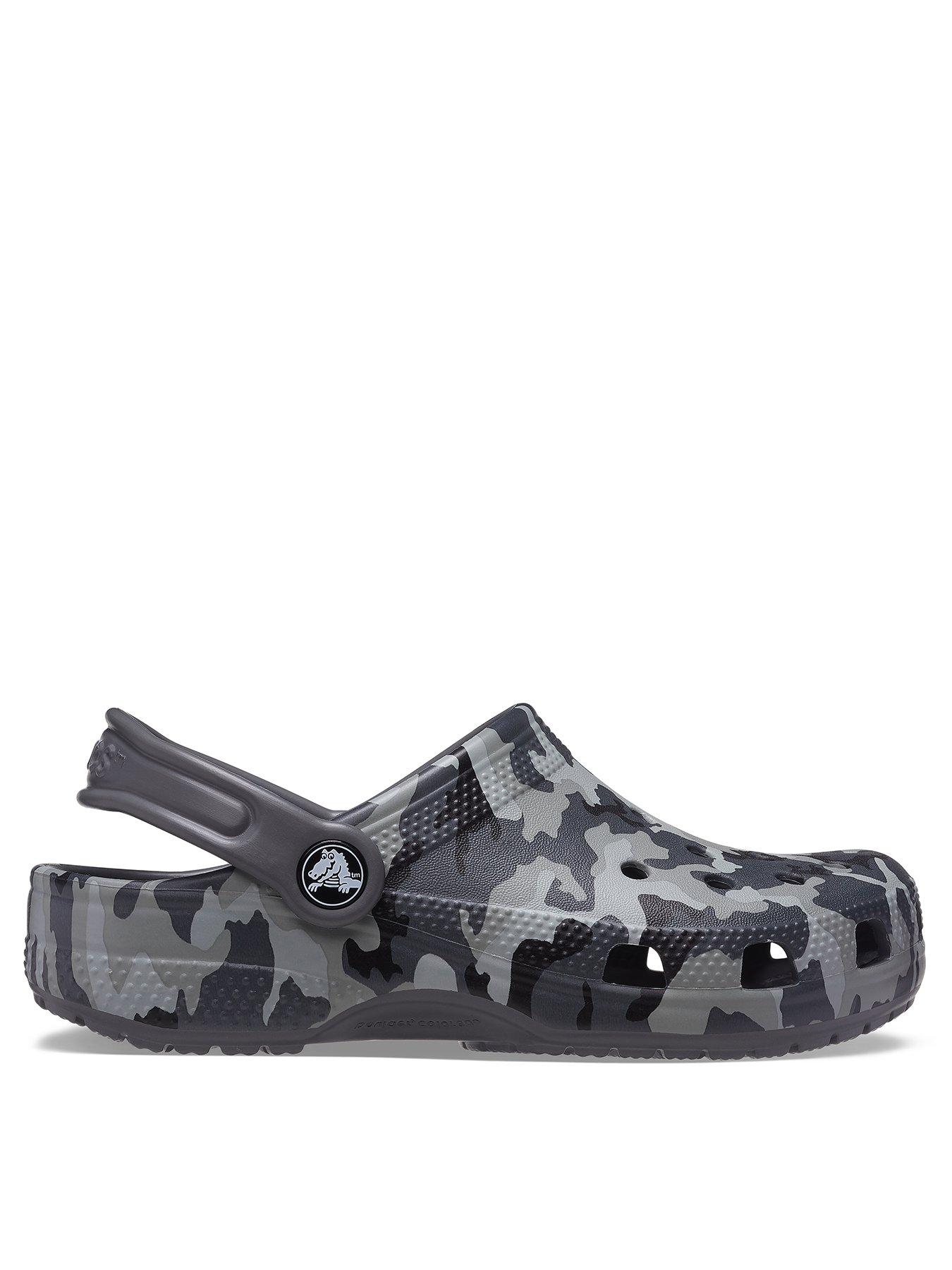 Black cheap camo crocs