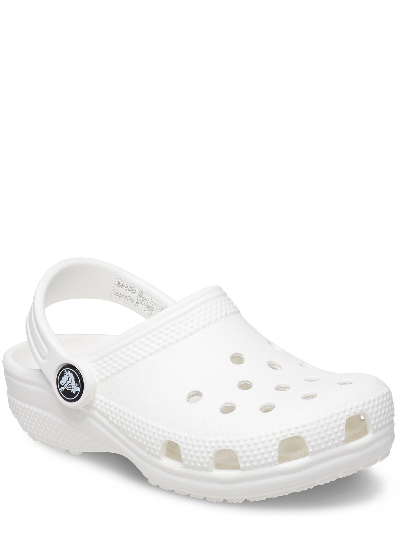 White 2025 youth crocs