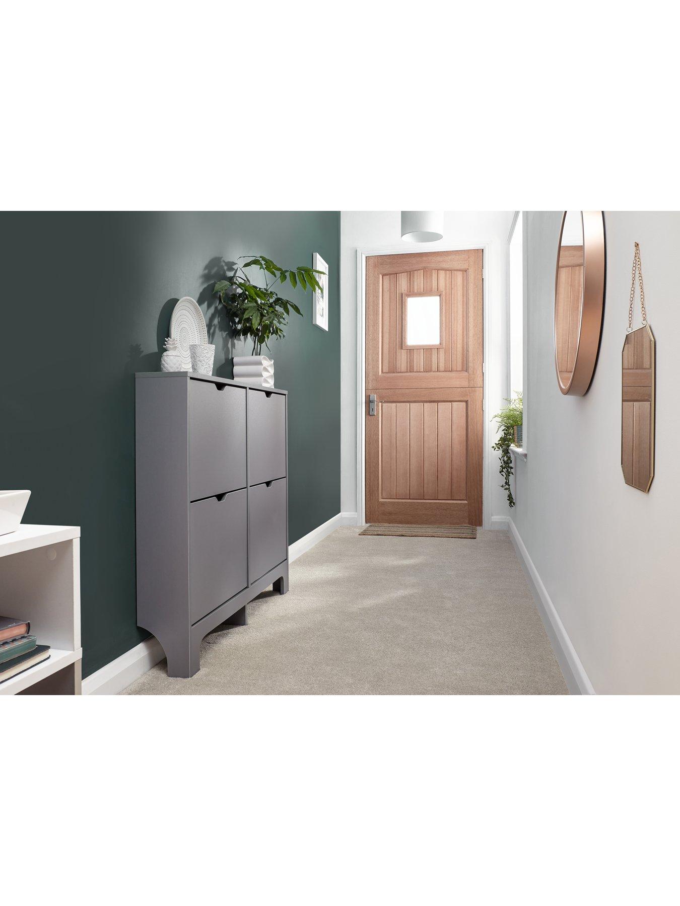 GFW Narrow Drawer Shoe Cabinet Grey Very Ireland