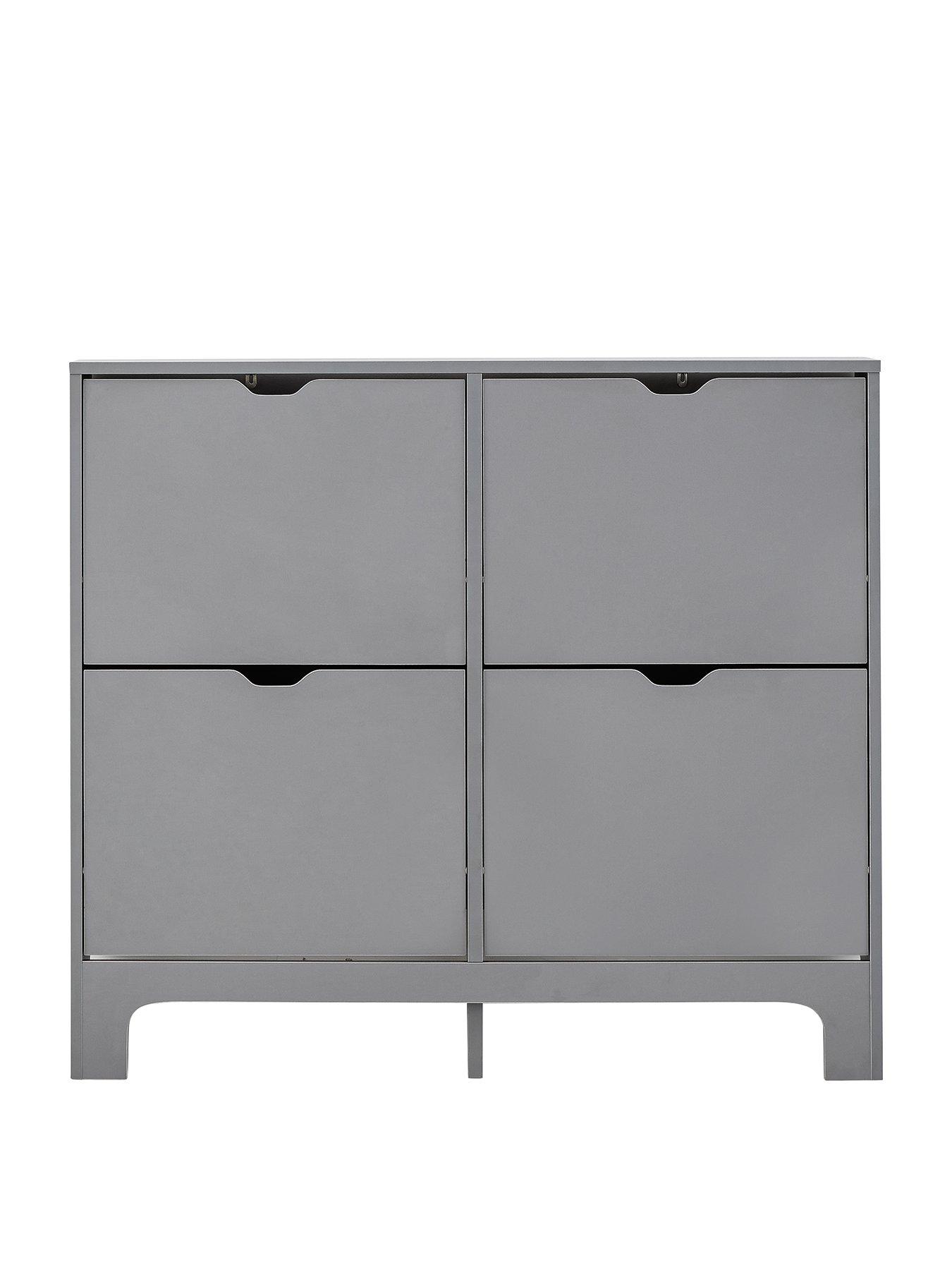 gfw-narrow-4-drawer-shoe-cabinet-greystillFront