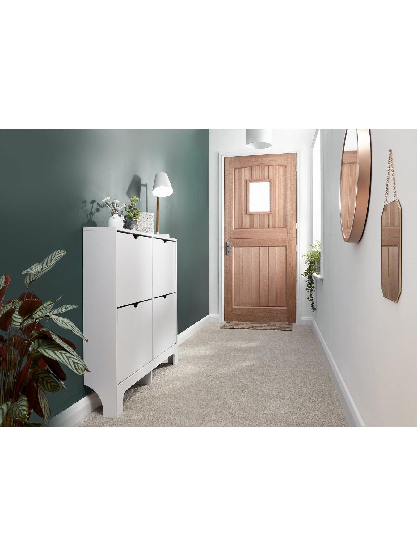 Image 1 of 6 of GFW Narrow 4 Drawer Shoe Cabinet - White